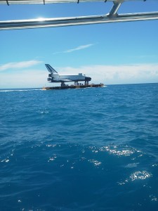 Space shuttle off miami up close