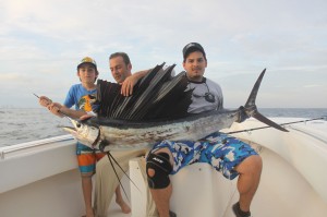 Constantino, Nicolas, and Carlos with a Miami Sailfish