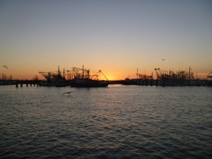 Sunrise over the Shrimp Fleet in Venice, LA