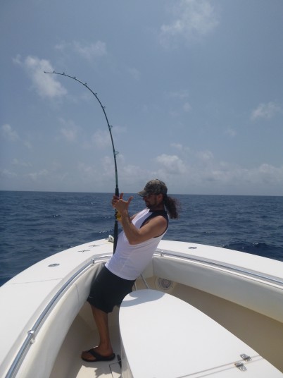 Guy goin to work on a sailfish! 