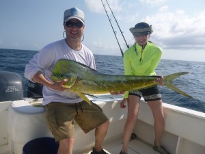 Dave and Erin Clemente with a Big Miami Mahi