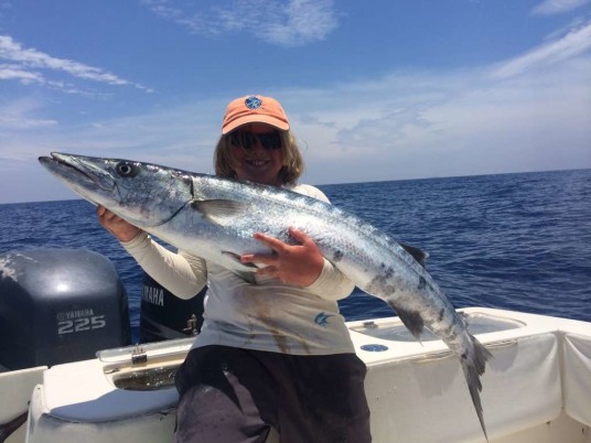 Big barracuda caught off Miami, FL